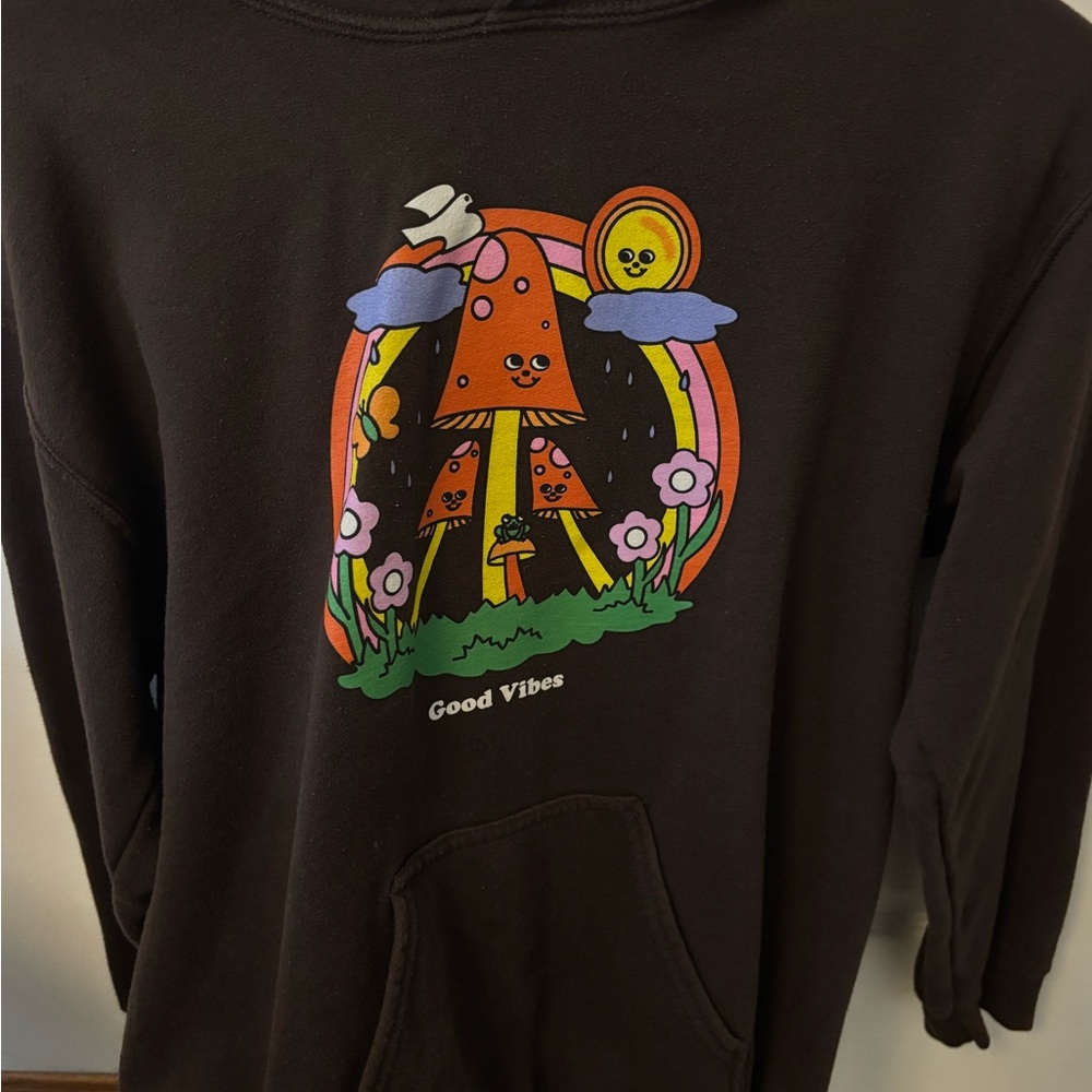 Good Vibes Graphic Black Sweater
